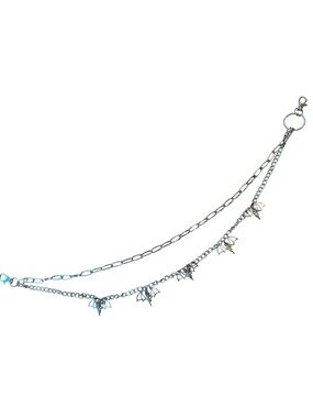 Trouser Chain Purse Jewelry Silver Bat Charms 21”
